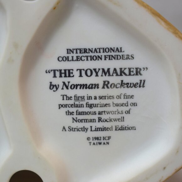 Vintage 1982 ICF Norman Rockwell The Toymaker Figurine Christmas Gift - Picture 6 of 6